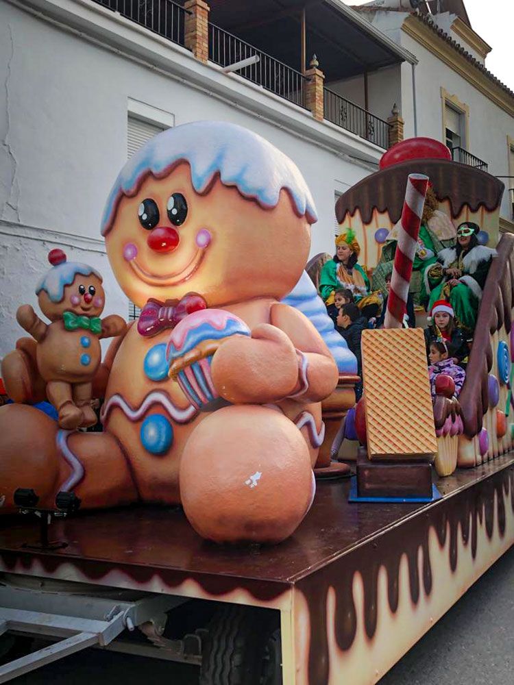 Carroza Galleta de jengibre con dulces para Navidad Carroza Galleta de jengibre con dulces para Navidad