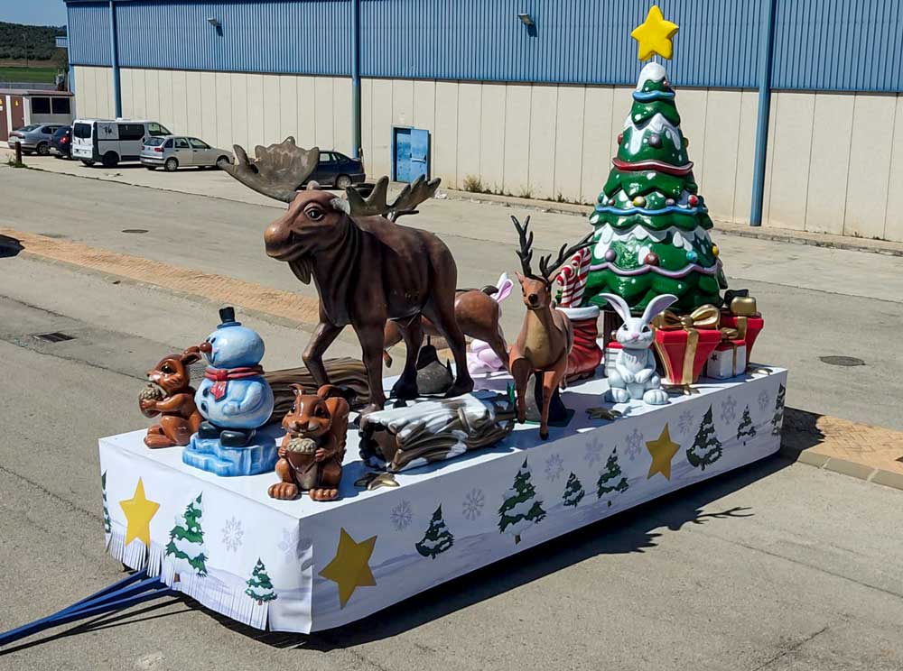 Carroza Paisaje Navideño para cabalgatas de Reyes