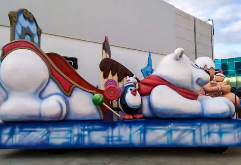 Carroza oso polar navidad