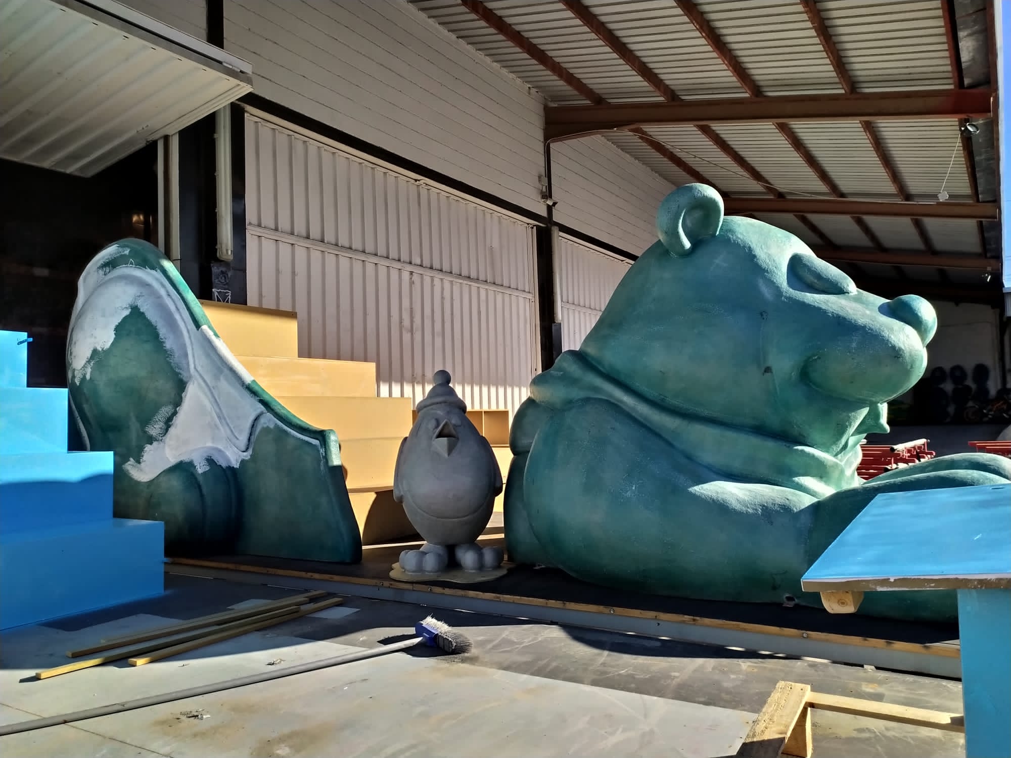 Carroza de oso polar en proceso