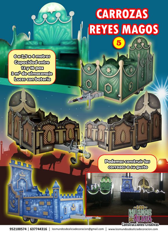 Carrozas para desfiles de Reyes Magos
