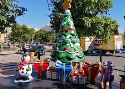 Decoración navideña de escenario