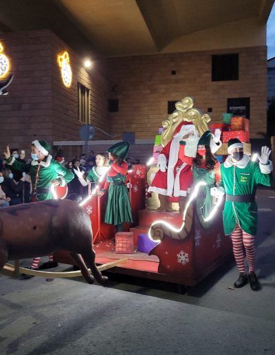 Papá Noel en el pasacalles de Jaén
