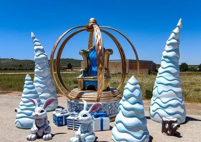 Centros decorativos navideños de fibra