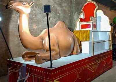 Carrozas con camellos para los Reyes Magos