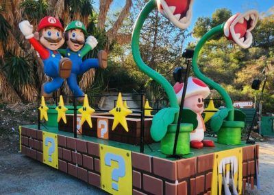 Carroza de Mario Bros y Luigi